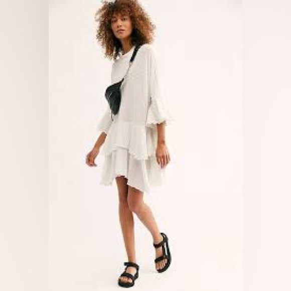 Free People Beach Sweet Rose Tunic White Size Medium - Picture 3 of 9